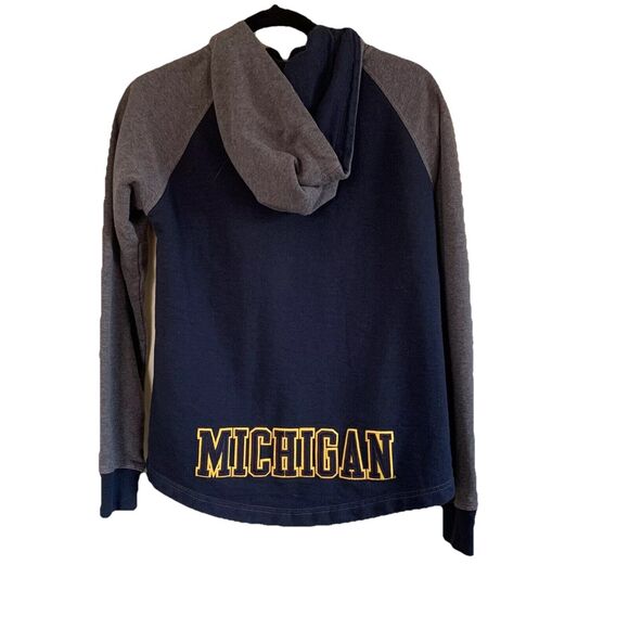 University of Michigan Champion Hooded 1/4 Zip Sweatshirt Hoodie Size Medium - Picture 1 of 15